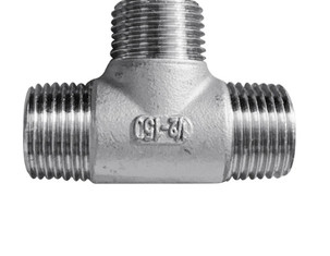 OEM T de diminuição rosqueado de aço inoxidável de 3/4 de polegada para a conexão